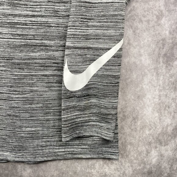 Nike Dri-Tit T-Shirt Elite Mens Large Gray Sleeve Swoosh Athletic Cut Gym - Picture 4 of 11